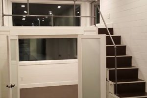 La Ventana Loft Above Master Bedroom With Frosted Glass Privacy Doors