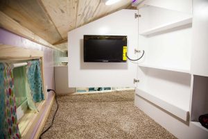 Storage Wall With Fold Out TV